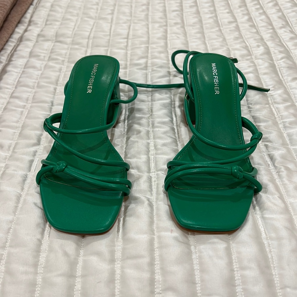 Marc Fisher Green Block Heel